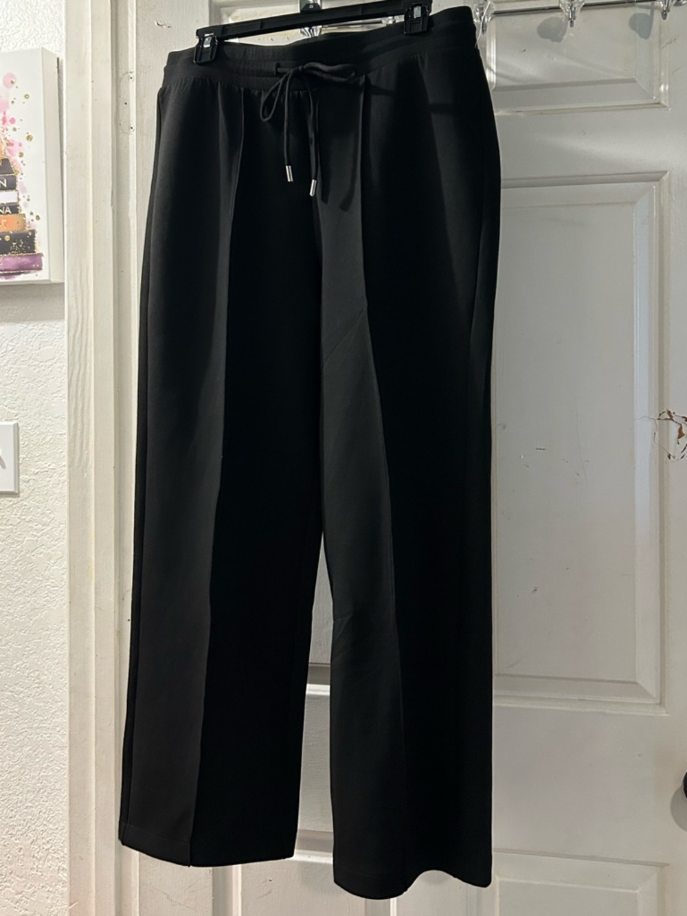 Express Black Wide-Leg Drawstring Pants